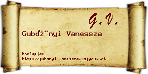 Gubányi Vanessza névjegykártya